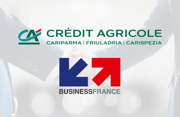 Asociación con Crédit Agricole Italia y Business France