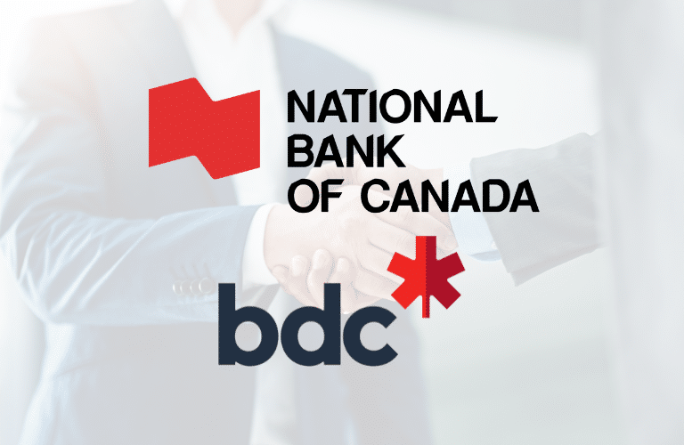 Partnersihp with National Bank and Development Bank of Canada