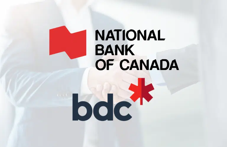 Asociación con el Banco Nacional y el Banco de Desarrollo de Canadá