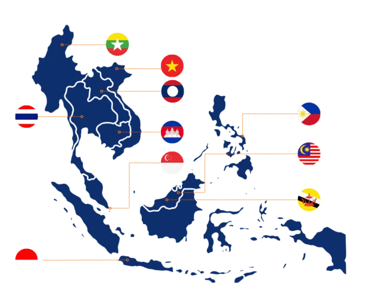 ASEAN map infographic